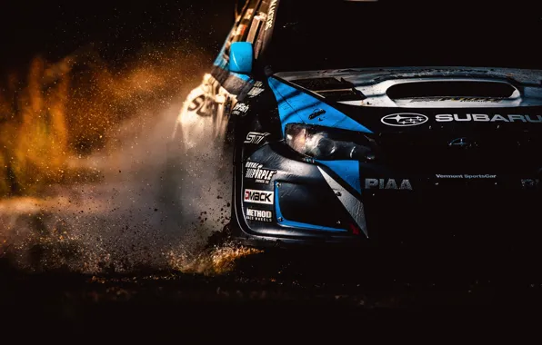 Машина, грязь, subaru, sti, Rally America