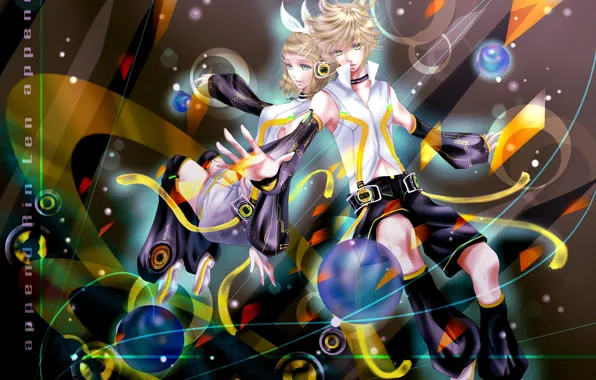 Двое, Vocaloid, Вокалоид, Кагомине Лен, Кагомине Рин
