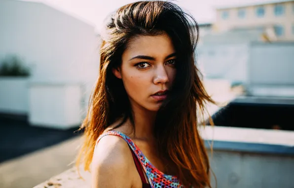 Взгляд, девушка, портрет