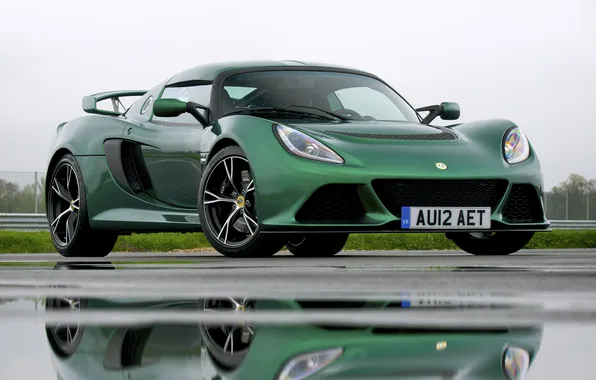 Картинка отражение, лужа, Lotus, лотус, Exige S, эксидж