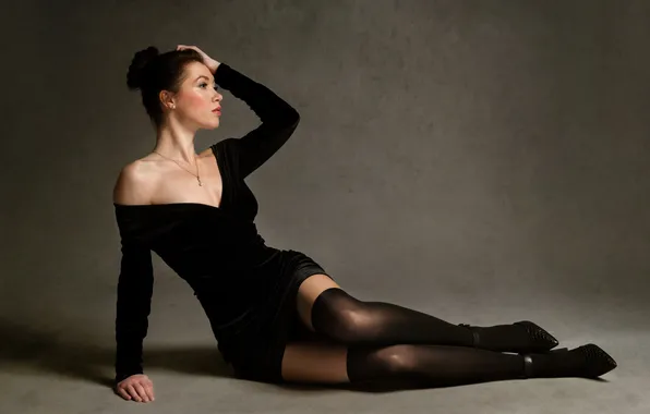 Девушка, поза, фон