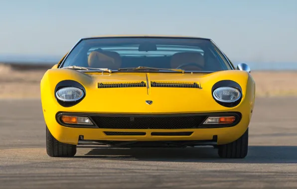 Цвет, Авто, Желтый, Lamborghini, Машина, Классика, Яркая, 1971