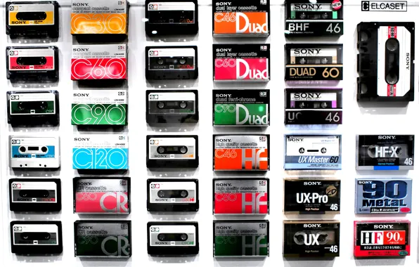 Sony, collection, cassette tapes