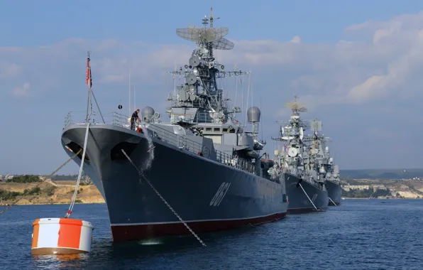 Корабли, ВМФ, Боевые, на рейде, &quot;Москва&quot;, Севастополь, Черноморский Флот, &quot;Ладный&quot;