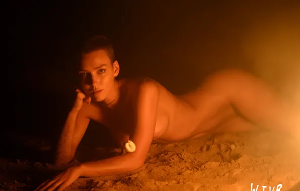 Fire, girl, night, short hair, nude, Rachel Cook, short haircut, WTVR