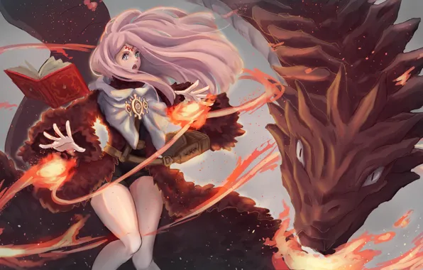 Девушка, дракон, Black Clover, Чёрный Клевер, Fana