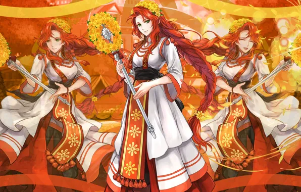 Девушка, рыжая, Fire Emblem