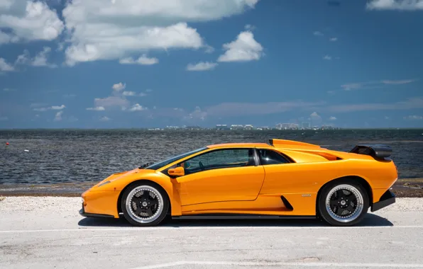 Lamborghini, вид сбоку, Diablo, диабло, Lamborghini Diablo GT