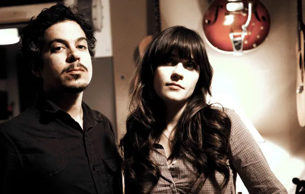 Картинка She & Him, Matthew Ward, indie pop, Zooey Deschanel