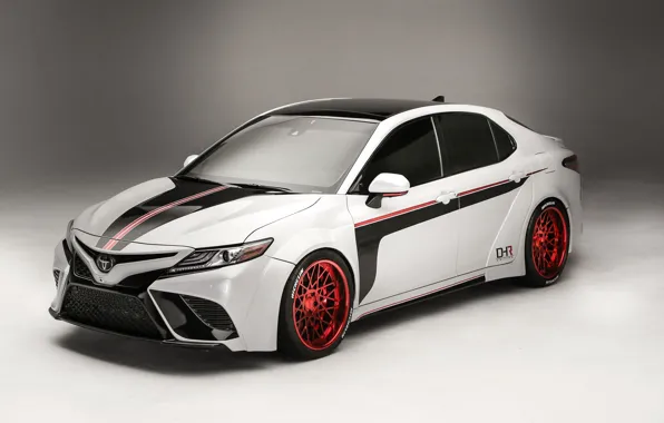 Картинка белый, фон, тюнинг, Toyota