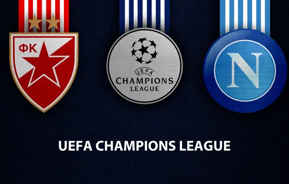 Wallpaper, sport, logo, football, Napoli, UEFA Champions League, Crvena Zvezda, Crvena Zvezda vs Napoli