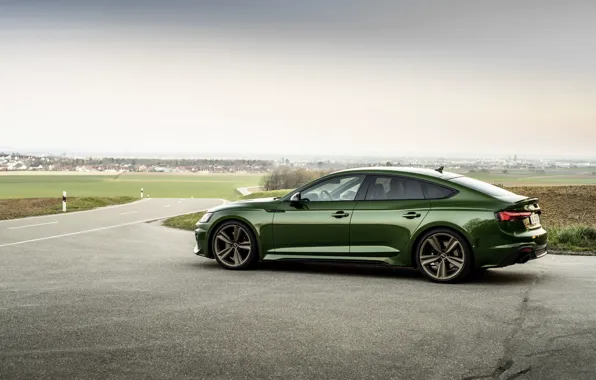Audi, зелёный, в профиль, RS 5, 2020, RS5 Sportback