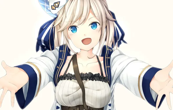 Girl, game, happy, anime, blonde, asian, japanese, oppai