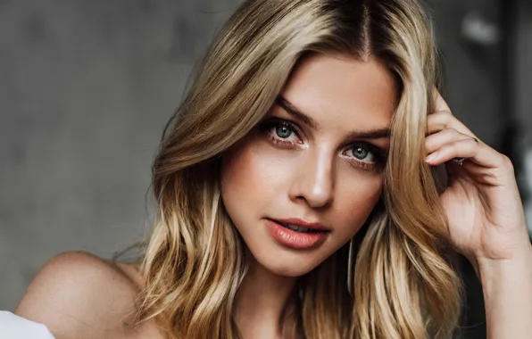 Взгляд, девушка, лицо, фото, волосы, портрет, красивая, Marina Laswick