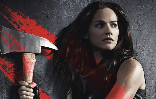 Поза, сериал, топор, Van Helsing, Ван Хельсинг, Kelly Overton, Келли Овертон, Ванесса Ван Хельсинг