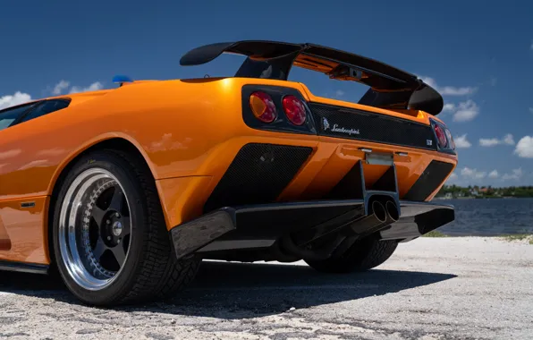 Lamborghini, Diablo, rear view, Lamborghini Diablo GT