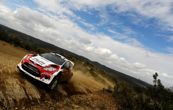 Ford, Небо, Облака, Спорт, Поворот, Россия, Car, WRC