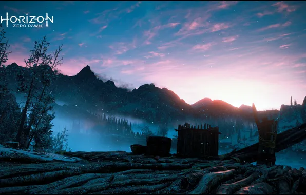 Game, nature, mountain, horizon zero dawn