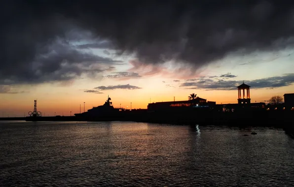 Море, закат, сочи
