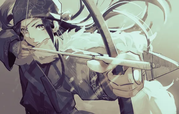 Лук, девочка, Golden Kamuy, Asirpa