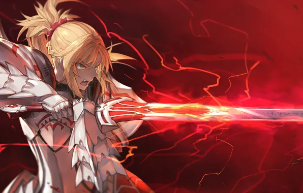 Девушка, меч, сейбер, fate/grand order