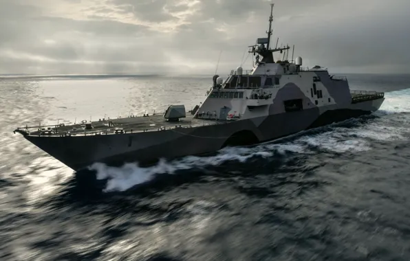 Корабль, боевой, USS Freedom, литоральный