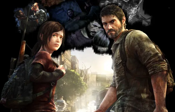 Картинка Элли, The Last of Us, Джоэл, Naughty Dog, Одни из нас, Joel, Ellie, Последний из …