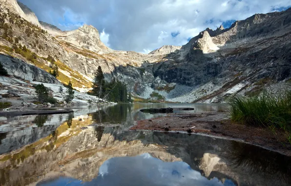Пейзаж, горы, озеро