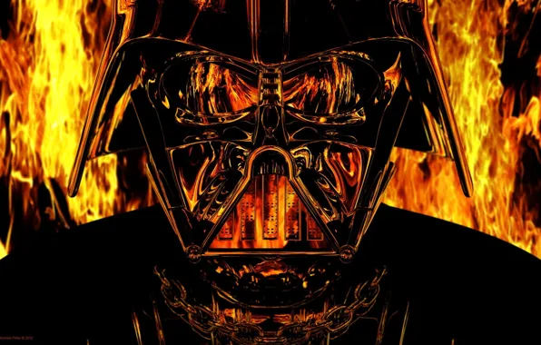 Картинка отражение, Star Wars, шлем, Darth Vader, Звёздные войны, Дарт Вейдер