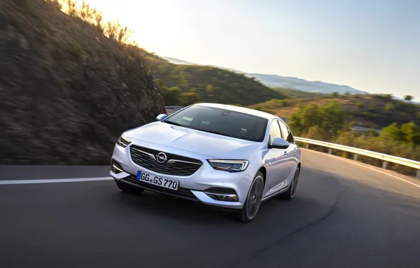 Дорога, белый, Insignia, Opel, Insignia Grand Sport