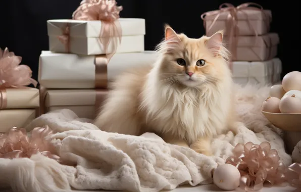 Кошка, взгляд, поза, котенок, мордашка, ИИ-арт, нейросеть