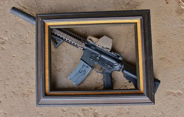 Картинка оружие, рамка, винтовка, штурмовая, AR-15, BCM