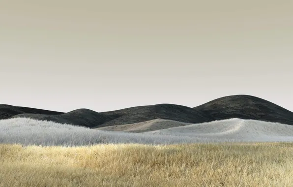 Картинка небо, трава, холмы, Surface Laptop 3