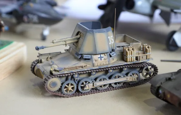 Игрушка, танк, моделька, Panzerjäger I