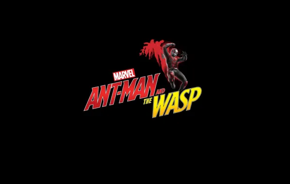 Картинка фантастика, надпись, костюм, черный фон, комикс, MARVEL, Ant-Man, Scott Lang