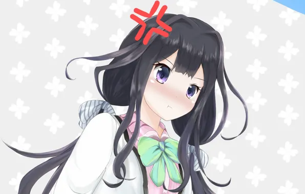 Girl, pretty, brunette, asian, manga, angry, japanese, oriental