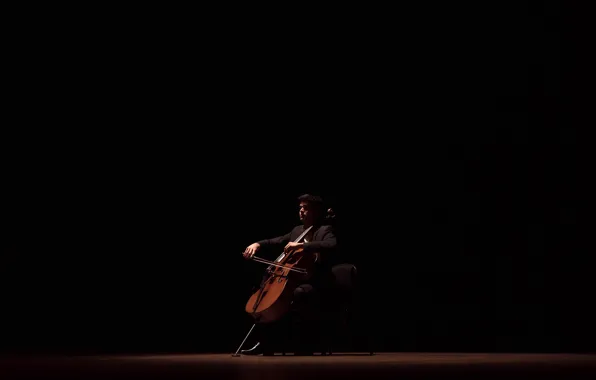 Музыка, виолончель, зал