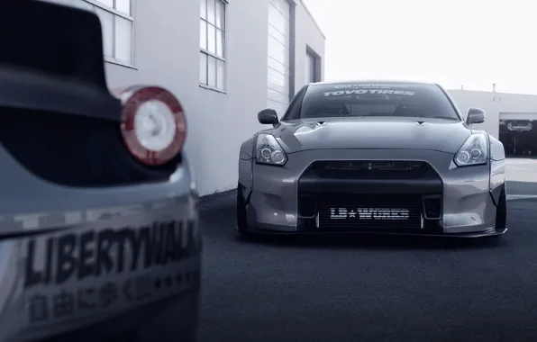 Nissan, GT-R, Front, Tuning, R35, Liberty Walk, Ligth