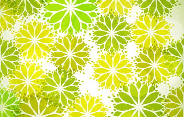 Картинка цветы, green, текстура, flower, with, pattern, leaves, shape