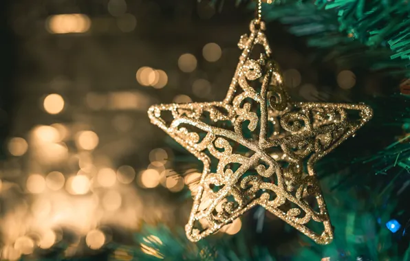 Картинка звезда, Рождество, Новый год, ёлочное украшение, новогодняя игрушка