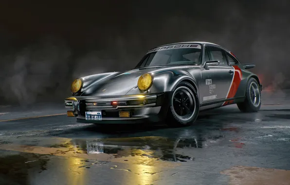 Porsche, cars, art