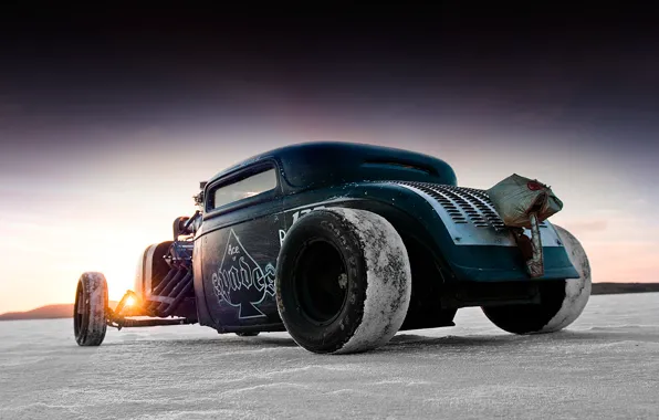 Cars, Hot Rod, landscapes, Rat look