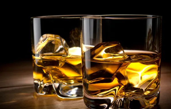 Картинка glass, ice, whiskey, alcohol