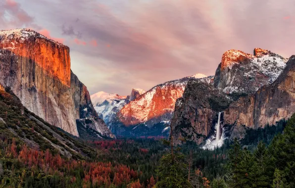 Горы, природа, Yosemite, Late Afternoon