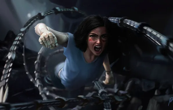Angel, Illustration, Fan Art, Characters, Alita: Battle Angel, Alita, Battle Angel, Ophelie Mahl