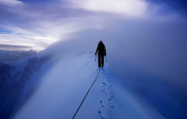 Картинка снег, горы, вершины