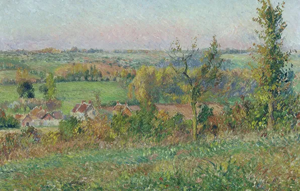 Пейзаж, картина, Камиль Писсарро, Холмы Тьесвиля. Окрестности Эраньи