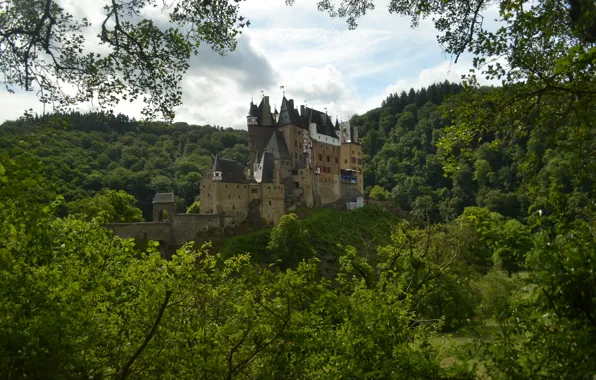 Картинка Природа, Германия, Панорама, Nature, Germany, Panorama, Виршем, Замок Эльц