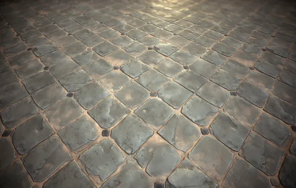 Рендеринг, текстура, арт, Stephen Honegger, Stylized texture - Diamond paving study