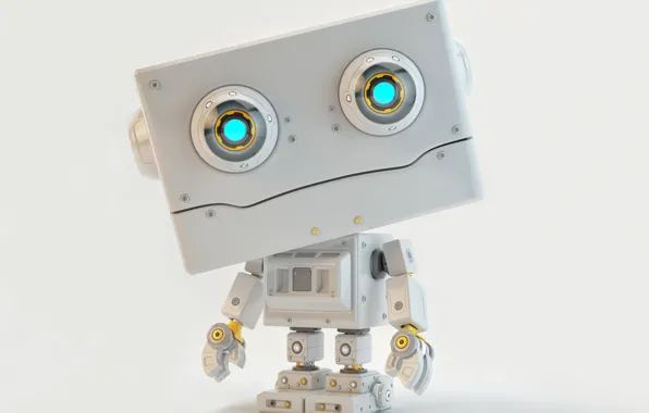 Взгляд, абстракция, механизм, робот, арт, robot, андроид, android